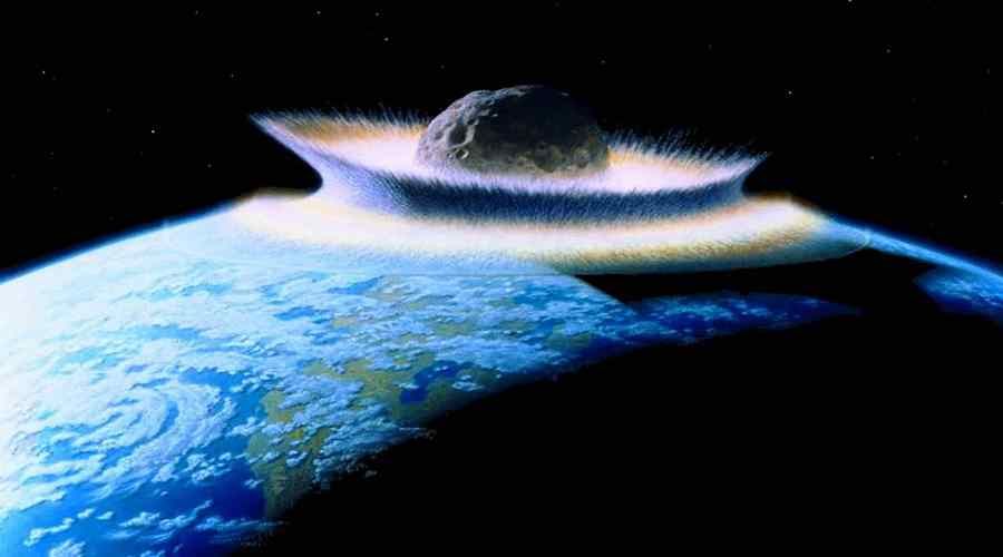 Simulation of an asteroid impact with the Earth